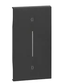 Панель лицевая BTicino KG05M2V LIVING NOW для выключателей рольставень (вертикальное размещение), 2 модуля, цвет черный
