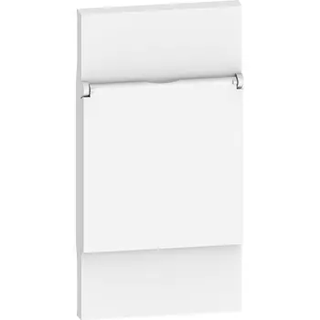 Панель лицевая BTicino KW04P LIVING NOW с крышкой для розеток 2К+З немецкого стандарта, 2 модуля, цвет белый