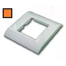 Панель лицевая TWT NM-EL45x45/T-OR для электрической розетки Mosaic 45x45, нем. ст., 2K+3, со шторками, оранжевая
