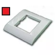 Панель лицевая TWT NM-EL45x45/T-RD для электрической розетки Mosaic 45x45, нем. ст., 2K+3, со шторками, красная