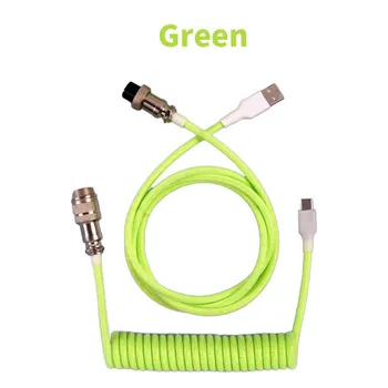 Механическая клавиатура типа C, витой кабель, провод USB-клавиатуры 3 м, механическая клавиатура Aviator, настольный компьютер, авиационный разъем