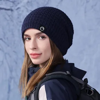 Winter Ear Protection Hat Outdoor Coldproof Warm Hat Women s Fleece Knitted Wool Hat красный