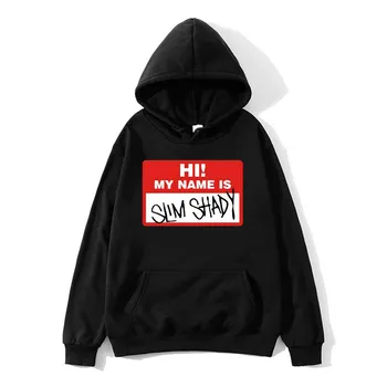 Толстовка с капюшоном Eminem с длинными рукавами и капюшоном RAPPER на осень Повседневная одежда с графическим принтом Ropa Hombre Удобная толстовка с капюшоном XS серый