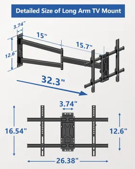 Кронштейн настенный Forging Mount Long Arm TV (32 - 75") HY9390-B
