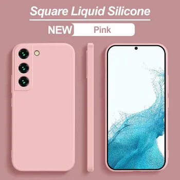 Жидкий силиконовый мягкий чехол для Samsung Galaxy S21 S23 S10 Plus S20 FE S22 Note 20 Ultra Cover For S21 белый
