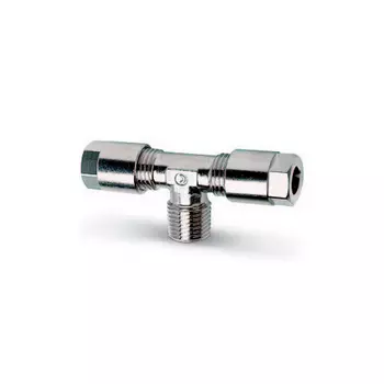 Фитинг T-образный обжимной под трубку 6 с наружной резьбой R1/8" Camozzi 1000 6-1/8