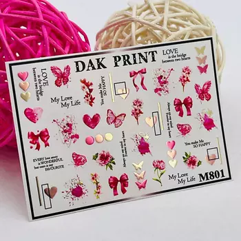 DAK PRINT Слайдер-дизайн для ногтей M801