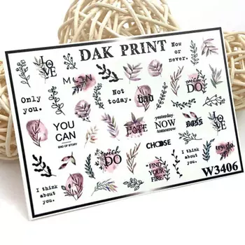 DAK PRINT Слайдер-дизайн для ногтей W3406