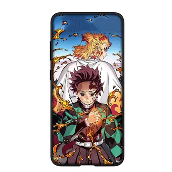 Чехол для телефона Samsung Galaxy S24 S23 iPhone 15 14 Xiaomi Redmi Note 13 12 11 8 10 9 Pro Max X XR OPPO Huawei аниме Kamado Tanjirou Demon Slayer Cover for Samsung Galaxy S24 болюс