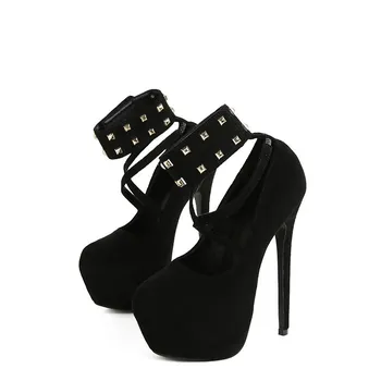 Сексуальные босоножки на платформе женские туфли Willow Studs на шпильке 16 см на высоком каблуке для ночного клуба Pole Dance Single Shoes 36