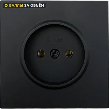 Розетка встраиваемая Lezard Zima без заземления цвет черный бархат