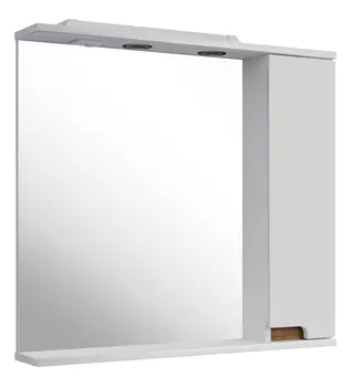 Зеркало-шкаф ASB-Mebel Вита 80 R белое, дуб золотой