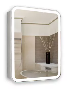 Зеркало-шкаф Azario Фиджи 50 508х756х140 c подсветкой и диммером + часы