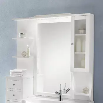Зеркало-шкаф Eban Eleonora Modular 107 R белый с ручкой