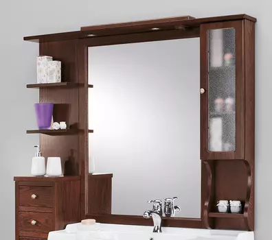 Зеркало-шкаф Eban Eleonora Modular 130 R орех с ручками