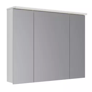 Зеркало-шкаф Lemark Zenon 100х80 см с подсветкой и розеткой, белый глянец