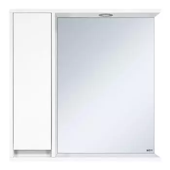 Зеркало-шкаф Misty Алиса 75 L с подсветкой, белый