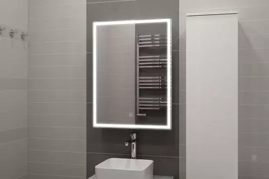 Зеркало-шкаф Misty Алюр 600х800 левый LED с розеткой