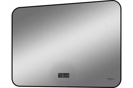 Зеркало Reflexion Shadow 80х60 с подсветкой, сенсором, часами и подогревом