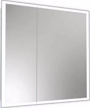 Зеркало-шкаф Reflexion Cube LED 80х80 с подсветкой, инфракрасный выключатель