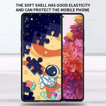 Soft Case For Samsung Galaxy Note 20 Ultra 10 Plus Lite A50 A70 A20 A40 A20e 9 8 A60 A10e Phone Cover Cartoon Cool Astronaut Sac Samsung Note 8