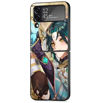 Чехол для Samsung Galaxy ZFlip3 ZFlip Z Flip 3 5G Z Flip 4 Flip3 Flip4 zflip Жесткий чехол для ПК Game Genshin Impact Anime Shell Samsung Z Flip 5G