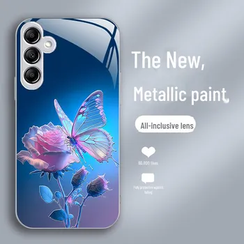 Чехол для Samsung A21S Butterfly Flower A23 Rose A31 Liquid A70 A72 Gradient A52S. A20