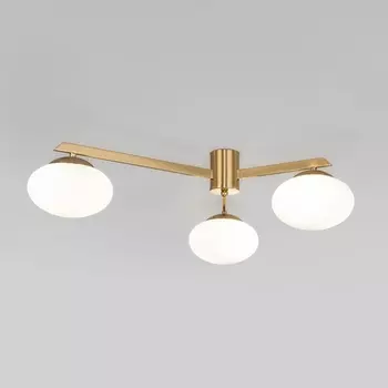Потолочная люстра Eurosvet Opaline 70220/3 латунь в форме шара