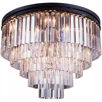 Потолочная люстра Delight Collection 1920s Odeon KR0387C-10A/P black/clear DeLight Collection