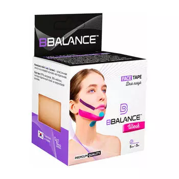 Кинезио тейп для лица BBTape Face Pack (5см*5м) шёлковый, Цвет #1 Beige | Бежевый