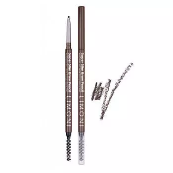 Карандаш для бровей Limoni Super Slim Brow Pencil #1 Mahogany | Красно-коричневый