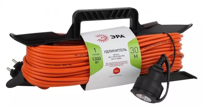 Удлинитель силовой ЭРА UFx-1-2x0.75-30m-IP44 Б0046822