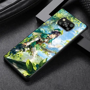 Чехол Barbatos Genshin Impact для Xiaomi Poco M5s X3 NFC X5 F3 M4 M3 Pro, черный, силиконовый, мягкий, чехол для телефона Xiaomi Poco M3