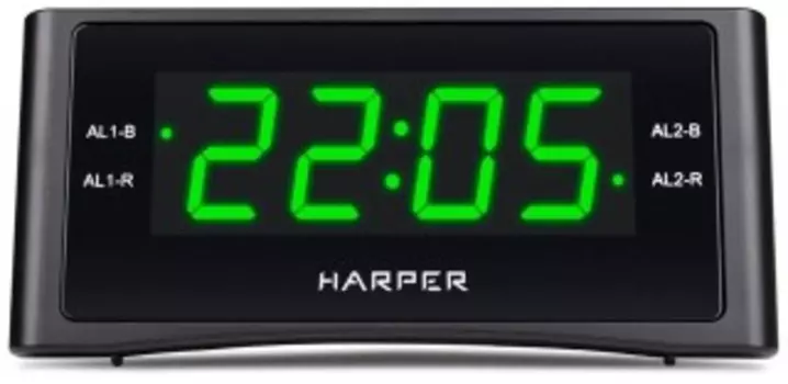 Радиочасы Harper HCLK-1006 черный/зеленый