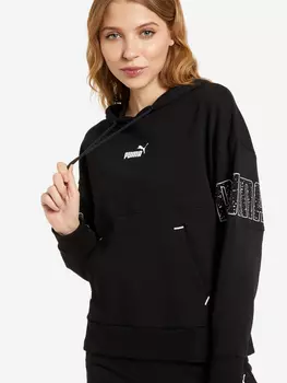 Худи женская PUMA Power Colorblock Stardust, Черный