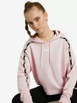 Худи женская PUMA Power Tape Cropped, Розовый