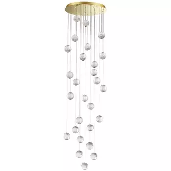 Подвесная каскадная люстра светодиодная Odeon Light Crystal 5008/120L