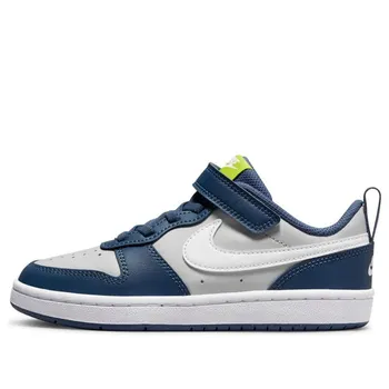Кроссовки court borough low 2 'grey fog mystic navy' Nike, серый