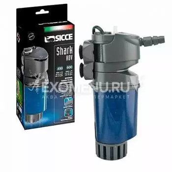 SICCE Фильтр внутренний SHARK ADV 400, 400 л/ч для аквариумов от 60 до 130 л