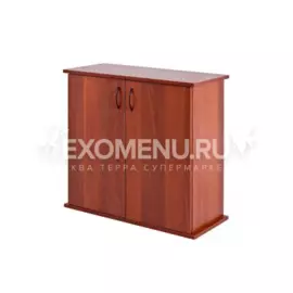 Пoдставка 70 (710*310*720) две дверки МДФ со стеклом, орех, в коробке, модель 2016