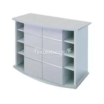 Подставка Biodesign ALTUM PANORAMIC 200/ CRYSTAL PANORAMIC 210 (серебро), без дверок