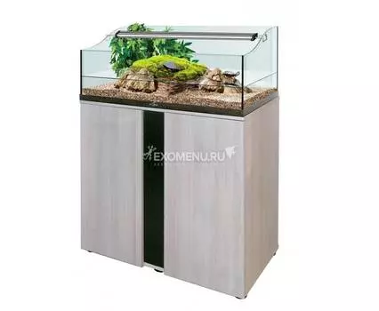 Подставка с 2 дверками TURT-HOUSE AQUA 100/ IWAGUMI 100 (белёный дуб) влагостойкая плита ЛДСП 16 мм, кромка ПВХ 0,45/1мм