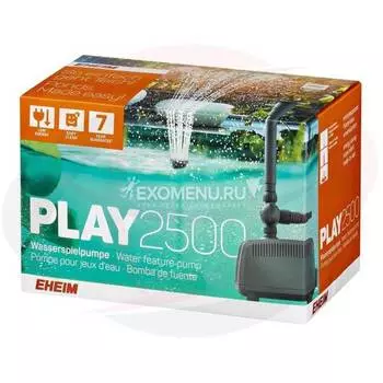 Помпа EHEIM фонтанная PLAY2500 с тремя насадками, 38 Вт, 2300л/ч, h2,4м, кабель 10 м, 189х135х140 мм (ПОД ЗАКАЗ)