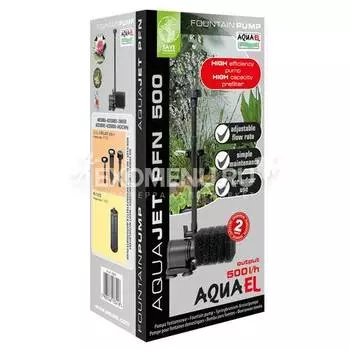 Насос фонтанный AQUAEL AQUAJET PFN 500 с губкой (500 л/ч, 4.4 Вт, h = 0.7 м)