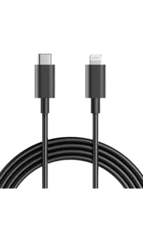 Кабель Bron Type-C - Lightning 1,2 м, черный