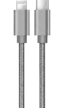 Кабель Bron Type-C - Lightning 1,2 м, серый
