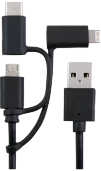 Кабель Bron USB-Lightning/microUSB/Type-C