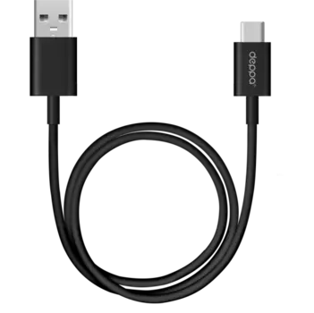 Кабель Deppa USB Type-A - USB Type-C, черный (1,2 метра)