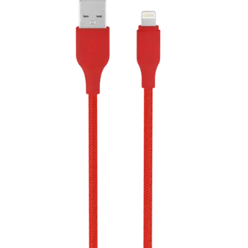 Кабель Gerffins USB-A - Lightning, 1м., красный