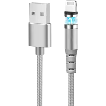 Кабель Gerffins USB-A - Lightning, 1м., серебристый